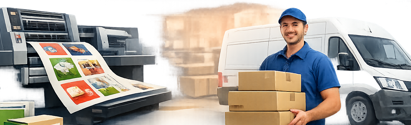 Producción gráfica corporativa, impresión y entrega coordinada